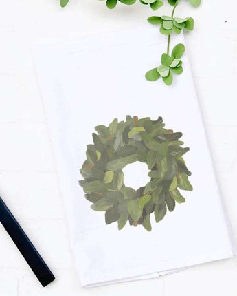 Magnolia Wreath - Cotton Tea Towel