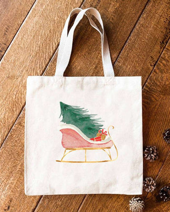 Christmas Sleigh - Canvas Tote Bag