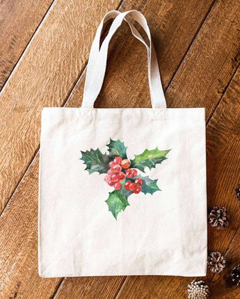 Holly and Berries - Canvas Tote Bag