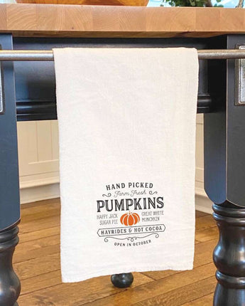 Hand Picked Pumpkins - Cotton Tea Towel