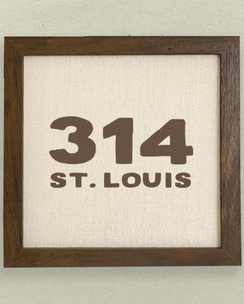 Bold Area Code and City Custom - Framed Sign