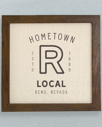 Hometown Custom - Framed Sign