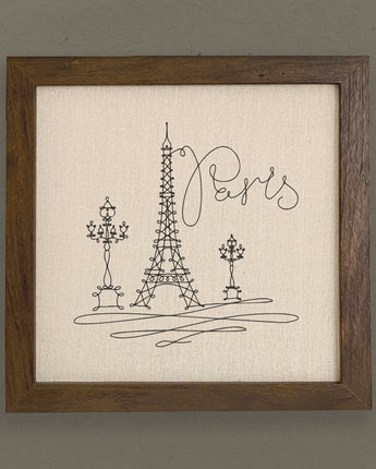 Loopy Eiffel Tower - Framed Sign