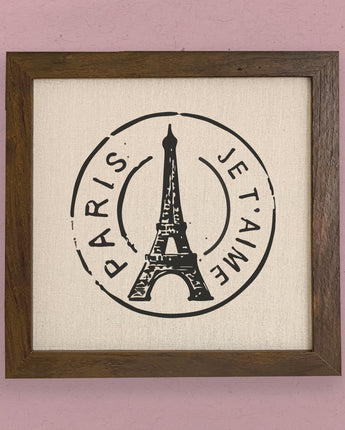 Paris Stamp - Framed Sign