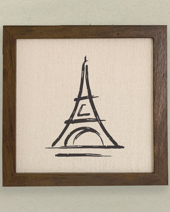 Simple Eiffel Tower - Framed Sign