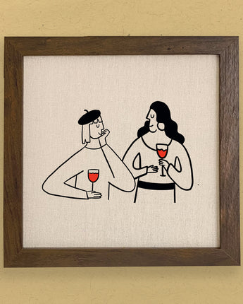 Wine Conversations - Framed Sign