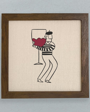 Wine Hugger - Framed Sign