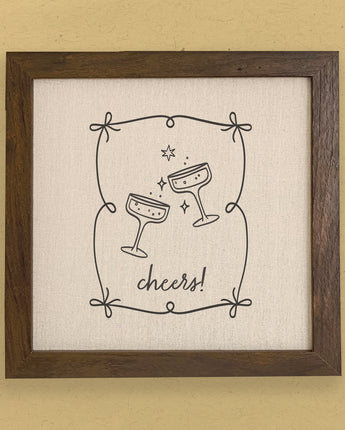 Champagne Cheers - Framed Sign