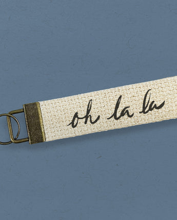 Oh La La - Canvas Key Fob