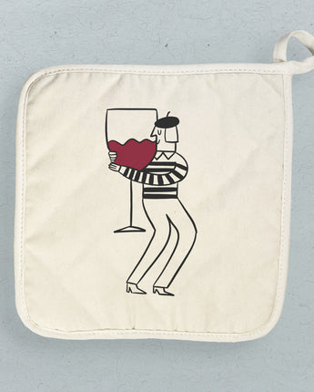 Wine Hugger - Cotton Pot Holder