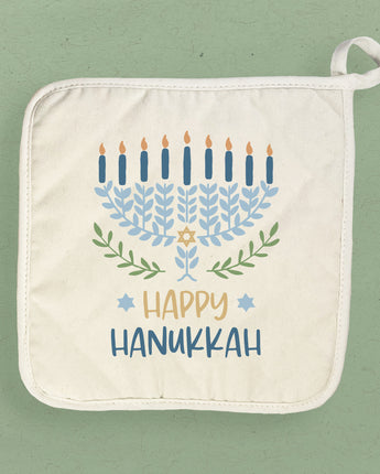 Happy Hanukkah - Cotton Pot Holder