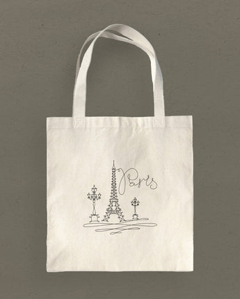 Loopy Eiffel Tower - Canvas Tote Bag