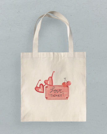 Love Ticket - Valentine's Canvas Tote Bag