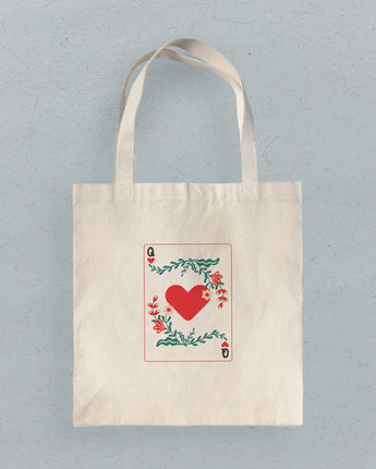 Queen of Hearts - Valentine's Day Canvas Tote Bag