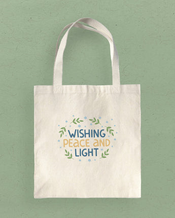 Wishing Peace and Light - Canvas Tote Bag