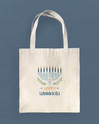 Happy Hanukkah - Canvas Tote Bag