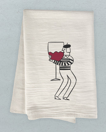 Wine Hugger - Cotton Tea Towel