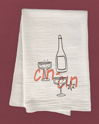 Cin Cin Champagne - Cotton Tea Towel