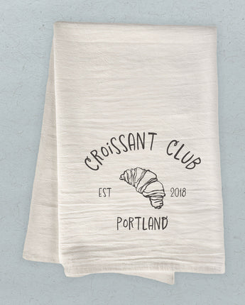 Croissant Club - Custom Cotton Tea Towel