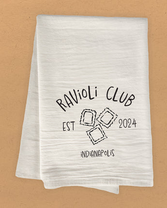 Ravioli Club - Custom Cotton Tea Towel