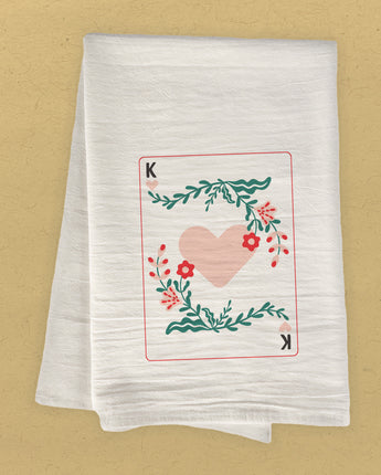 King of Hearts - Valentine's Day Cotton Tea Towel