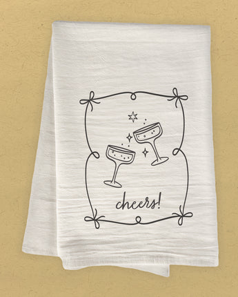 Champagne Cheers - Cotton Tea Towel