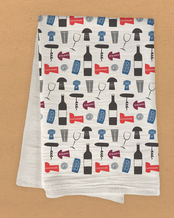 Wine Corks - Cotton Tea Towel