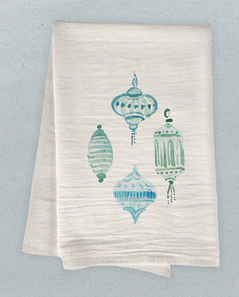 Blue Ornaments - Cotton Tea Towel