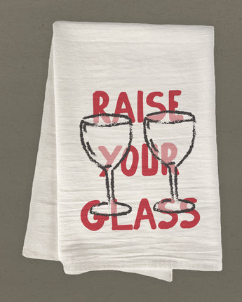 Raise Your Glass - Cotton Tea Towel