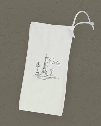 Loopy Eiffel Tower - Canvas Wine Bag