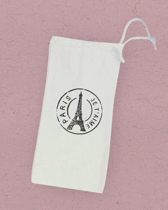 Paris Stamp - Canvas Wine Bag