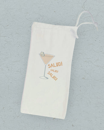 Salud - Canvas Wine Bag