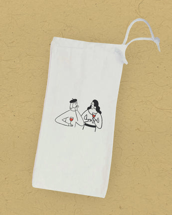 Wine Conversations - Canvas Wine Bag