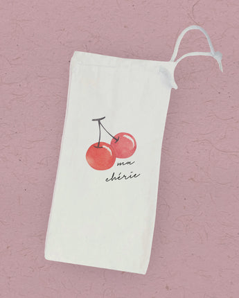 Ma Cherie - Valentine's Canvas Wine Bag