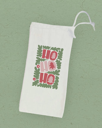 Ho Ho Ho - Canvas Wine Bag