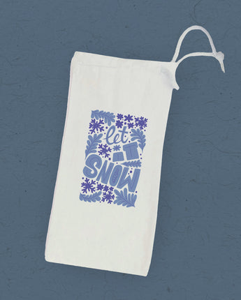 Let it Snow - Canvas Wine Bag