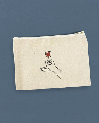 Wine Etiquette - Canvas Zipper Pouch