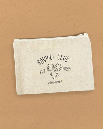 Ravioli Club - Custom Canvas Zipper Pouch