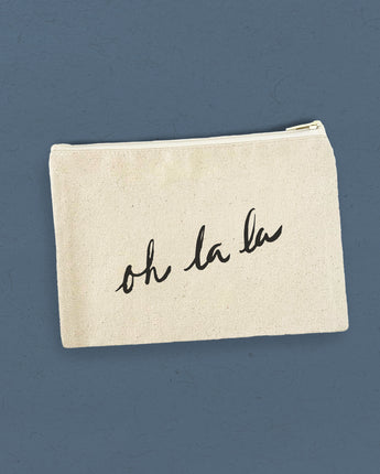 Oh La La - Canvas Zipper Pouch