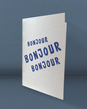 Bonjour Trois - Greeting Card