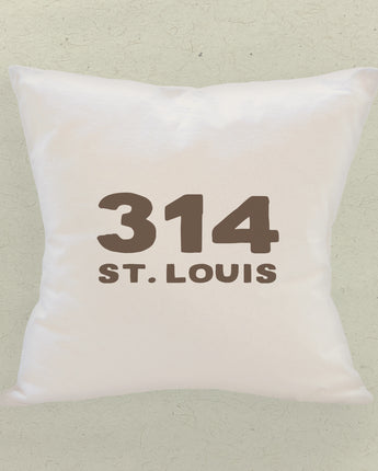 Bold Area Code and City Custom - Square Canvas Pillow