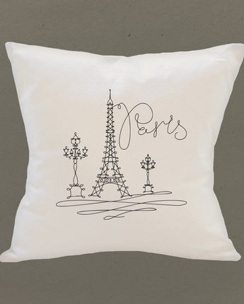 Loopy Eiffel Tower - Square Canvas Pillow