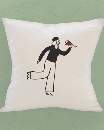 Wine Chic - Square Canvas Pillow