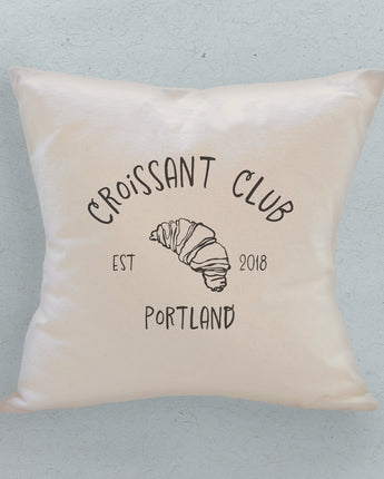 Croissant Club - Custom Square Canvas Pillow