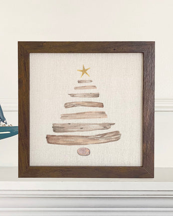 Driftwood Christmas Tree - Framed Sign