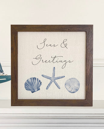 Seas & Greetings - Framed Sign