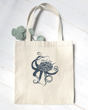 Meet Me (Octopus) - Canvas Tote Bag