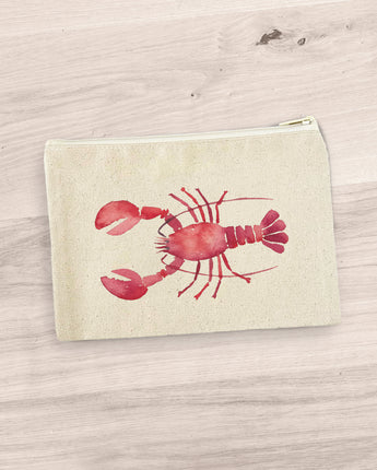 Lobster - Canvas Zipper Pouch