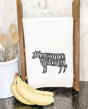 Home is Cow - Cotton Tea Towel