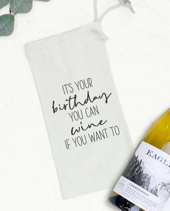 It's Your Birthday - Canvas Wine Bag